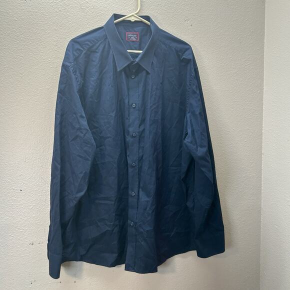 UNTUCKit Dress Shirt Men's XXXL Blue 100% Cotton Long Sleeve Comfort Casual Work - Picture 1 of 3
